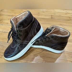 Bed Stu Honor High Top Sneakers Women’s Size 8 Taupe Rustic Tan Distressed
